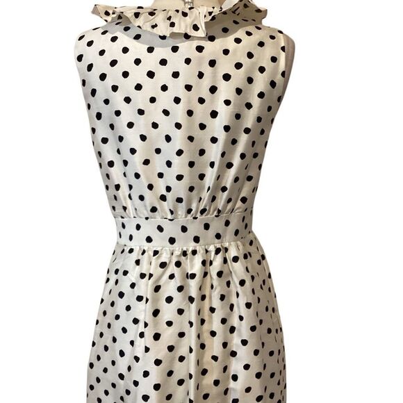Kate Spade 100% Silk Natalia Polka Dot Dress sleeveless Ruffled collar 6 - Picture 6 of 15